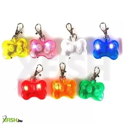 Cilicili led-es kutyabiléta választható színekben - 45x30mm