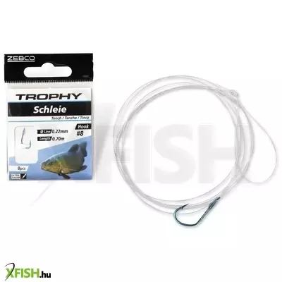 Zebco Trophy Előkötött Horog 70cm 0,20mm 10-es Kék Horog 8db/csomag