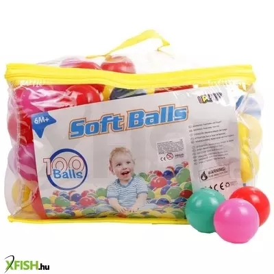 Iplay műanyag labda 100 darabos készlet - 6 cm