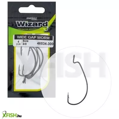 wizard horog wide gap worm jig horog 3.0-ás 4db/csomag