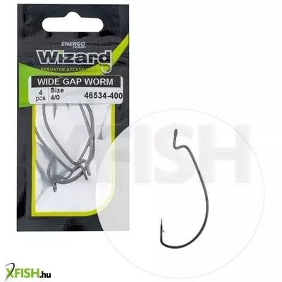 Wizard Horog Wide Gap Worm Jig Horog 4.0-ás 4db/csomag