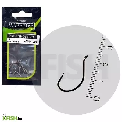 Wizard Drop Shot Pro Rablóhalas Horog 1-es 6db/csomag
