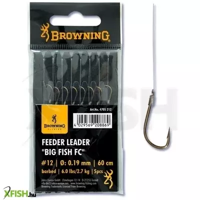 Browning 12 Feeder Leader Big Fish Fc Bronz 2,7Kg 6,0Lbs 0,19Mm 60Cm 5Darab
