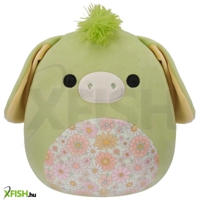 Squishmallows 20 cm - juniper a zöld szamár virágos hassal