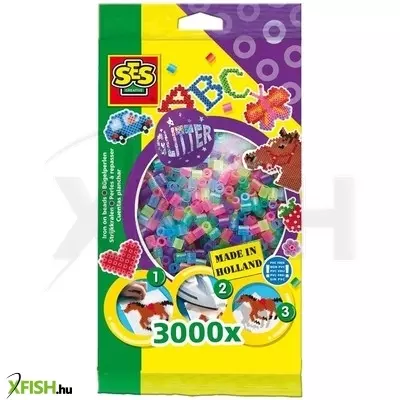 Ses vasalható gyöngy 3 000 darabos készlet - csillogó