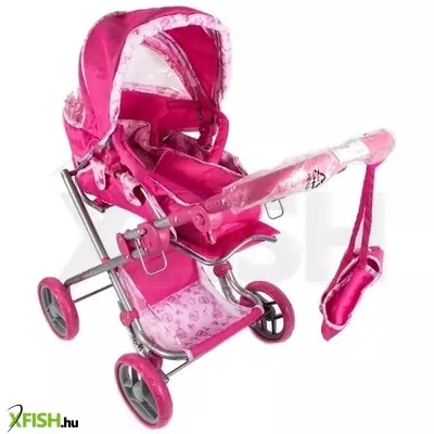 Melogo mély táskás babakocsi /pink /