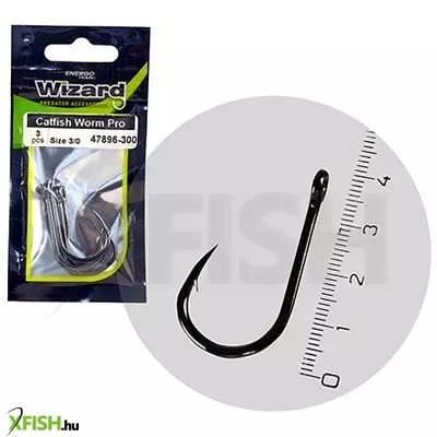 Wizard Catfish Worm Pro Brazed Harcsázó Horog 2.0-ás 3db/csomag