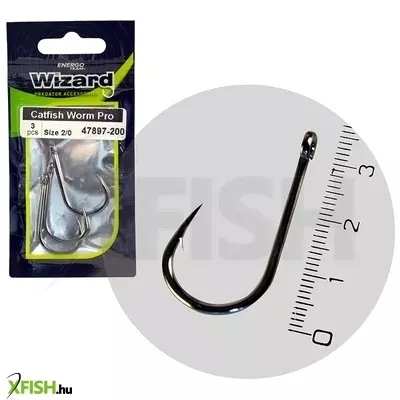 Wizard Catfish Worm Pro Harcsázó Horog 2.0-ás 3db/csomag