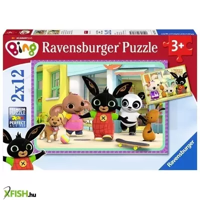 Ravensburger puzzle 2x12 db - bing mókázik
