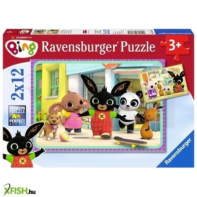 ravensburger puzzle 2x12 db - bing mókázik