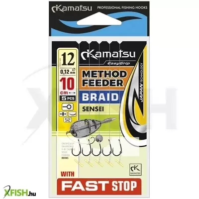Kamatsu Braided Sensei Előkötött Horog 10cm 0.12mm 10-es 5db/csomag