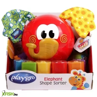 Playgro elefántos formaválogató bébijáték