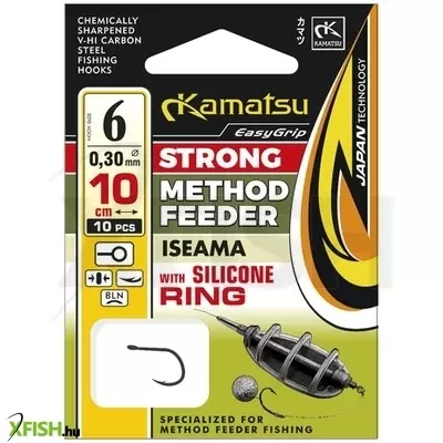 Kamatsu Method Feeder Iseama Előkötött Horog 10cm 0.25mm 8-as 10db/csomag