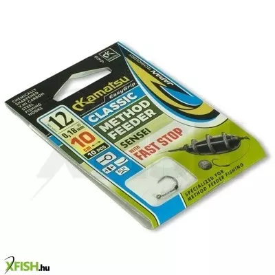 kamatsu method feeder leaders sensei előkötött horog 30cm 0.20mm 10-es 10db/csomag