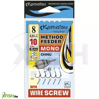Kamatsu Mono Chinu Előkötött Horog 10cm 0.20mm 12-es 5db/csomag