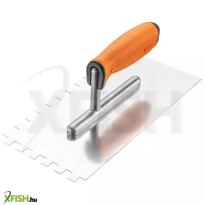 Neotools acél simító, fogazott, rozsdamentes, 270x128mm, 10x10x10mm, kétkomponensű markolat