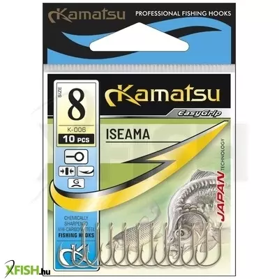 Kamatsu Iseama 12 Blr Füles Feeder Horog Fekete 10 db/csomag