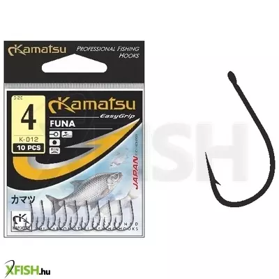 Kamatsu Funa 04 Blnr Pontyozó Horog Black Nickel 10 db/csomag