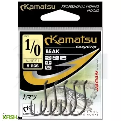Kamatsu Beak 5/0 Nr Füles Rablós Horog Nickel 5 db/csomag