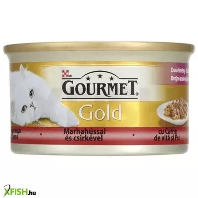 Gourmet gold duó marhával és csirkével 85g, 24 db/csomag