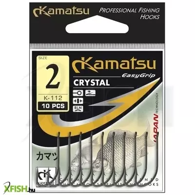 Kamatsu Crystal 01 Blnr Füles Pontyozó Horog Black Nickel 10 db/csomag
