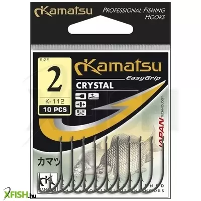 Kamatsu Crystal 06 Blnr Füles Pontyozó Horog Black Nickel 10 db/csomag