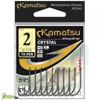 Kamatsu Crystal 12 Blnr Füles Feeder Horog Black Nickel 10 db/csomag