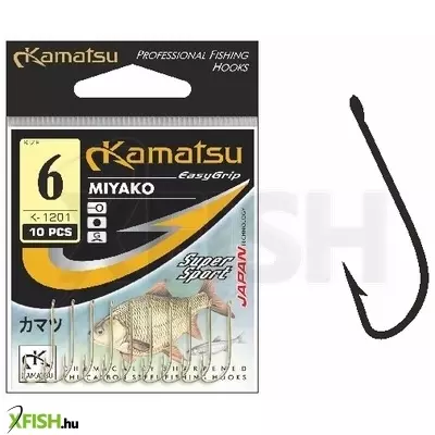 Kamatsu Miyako 12 Blnr Füles Feeder Horog Black Nickel 10 db/csomag