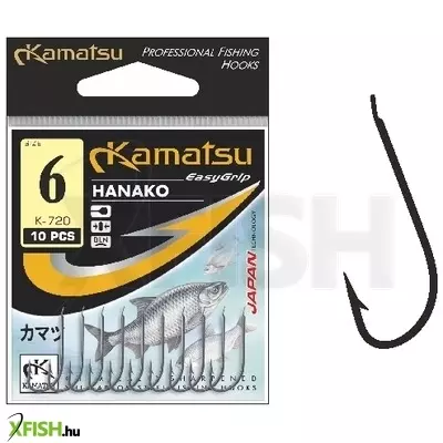 Kamatsu Hanako 04 Blnf Lapkás Pontyozó Horog Black Nickel 10 db/csomag