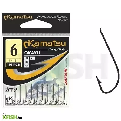 Kamatsu Okayu 06 Rf Lapkás Pontyozó Horog Piros 10 db/csomag