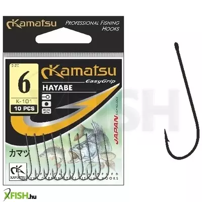 Kamatsu Hayabe 10 Blnr Rablóhalas Horog Black Nickel 10 db/csomag