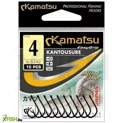 Kamatsu Kantousure 08 Gr Füles Method Feeder Horog Arany 10 db/csomag