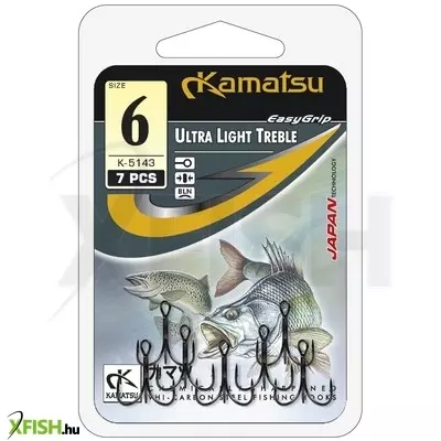 Kamatsu Ultra Light Treble Hármashorog 6-os 7db/csomag