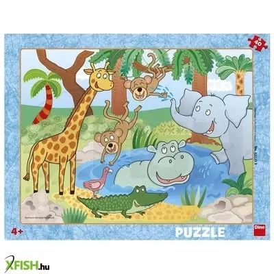 Dino puzzle 40 db - állatkert