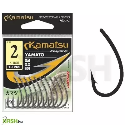 kamatsu yamato 6 blnr füles pontyozó horog black nickel 10 db/csomag