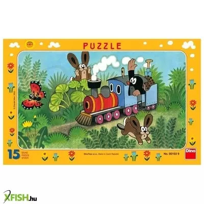 Dino kisvakond és a mozdony 15 darabos puzzle