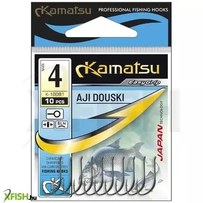Kamatsu Aji Douski 12 Blnr Füles Feeder Horog Black Nickel 10 db/csomag