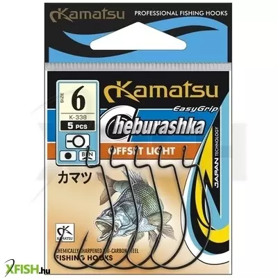 Kamatsu Cheburashka Offset Light K-338 Füles Rablóhalas Horog 8 Blnr 5 db/csomag