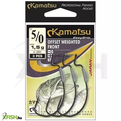 Kamatsu Hook Offset Weighted Rablóhalas Horog 4.0-ás 1.2g 3db/csomag