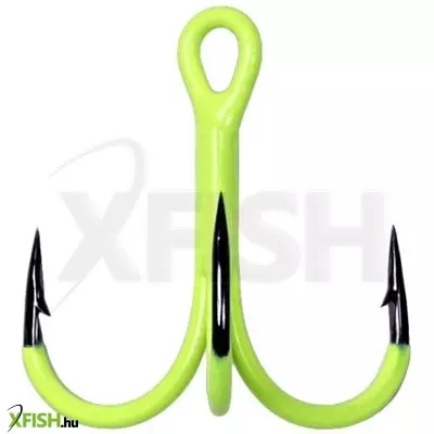 Kamatsu Treble Strong Round Bent Yellow Hármashorog 1.0-ás 4db/csomag