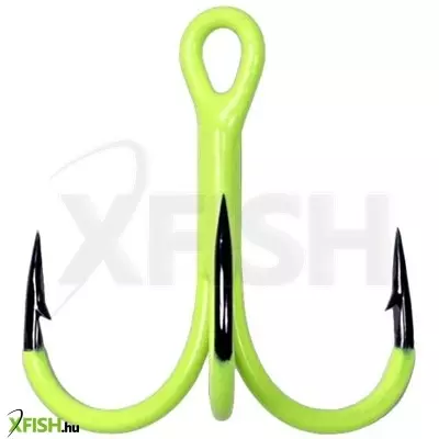 Kamatsu Treble Strong Round Bent Yellow Hármashorog 3.0-ás 4db/csomag