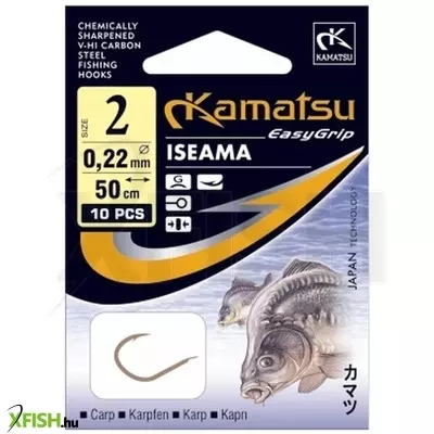 Kamatsu Iseama Karp Előkötött Horog 50cm 8-as 10db/csomag