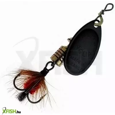 Mepps Aglia Mouche Noire/Fekete | Méret: 00, Szín: Kanál Fekete/Fekete Szőrrel, Tömeg: 1,5 G