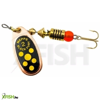 mepps black fury | méret: 00, szín: jaune / arany, tömeg: 1,5 g