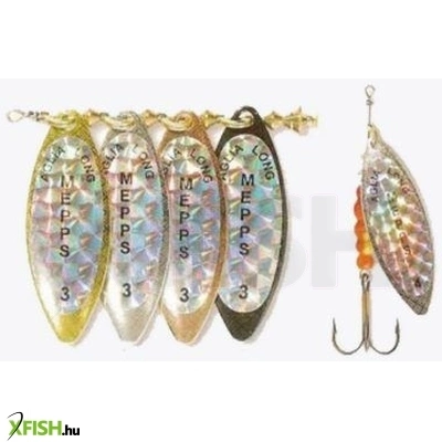 Mepps Aglia Long Rainbo | Méret: 0, Szín: Ezüst, Tömeg: 2,5 G