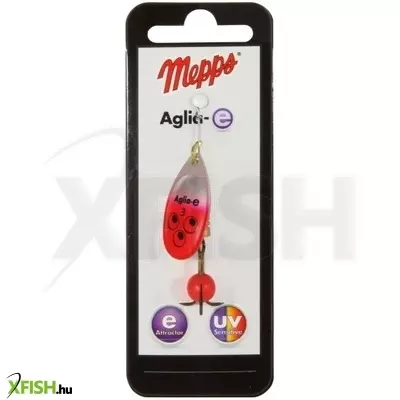 Mepps Aglia-E Papírkártyás Körforgó Villantó | Méret: 1, Szín: Piros, Tömeg: 3,5 G
