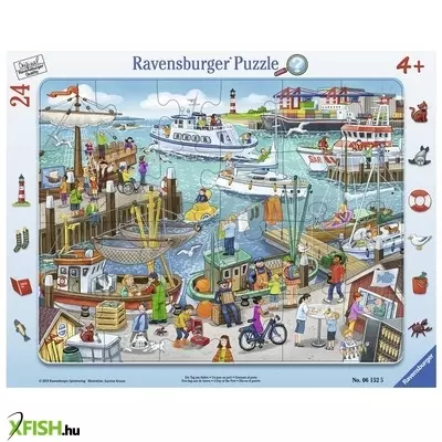 Ravensburger egy nap a kikötőben 24 darabos puzzle