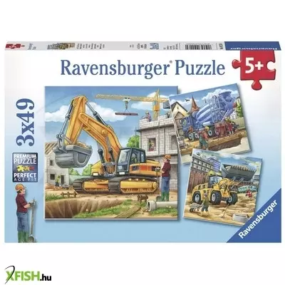 Ravensburger puzzle 3x49 db - óriási munkagépek