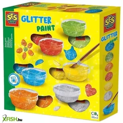 Ses temperafesték csillogós 6db