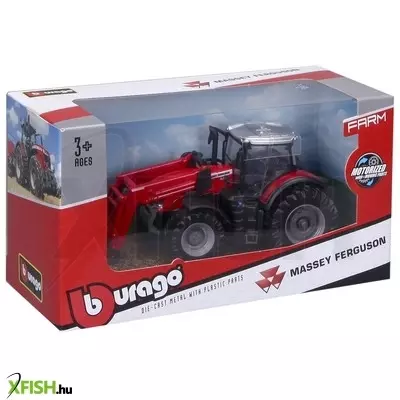 Bburago 10 cm traktor - massey ferguson markolóval